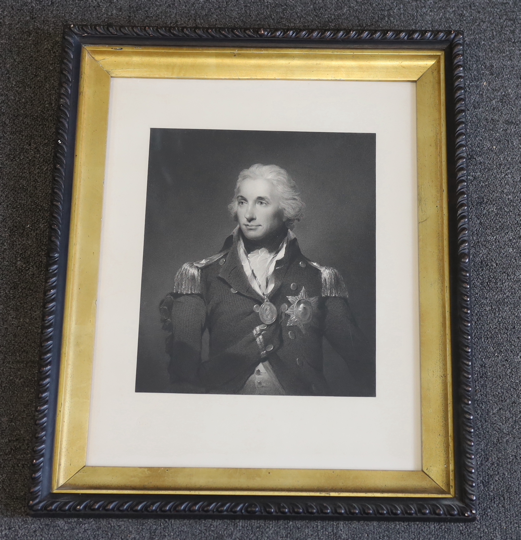 Robert Graves after Lemuel Francis Abbott, engraving, proof impression before letters, 'Portrait of Lord Nelson', published by Henry Graves 1847, visible sheet 44 x 33.5cm